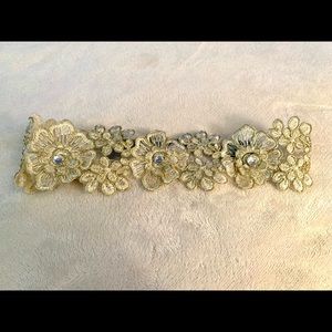 Cream Headband with Jewels